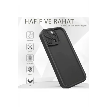 Mey İthalat®   iPhone 16 Pro Max Kılıf Viera Silikon - Kırmızı