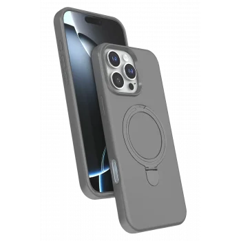 Mey İthalat®   iPhone 16 Pro Regal Magsafe Standlı Kapak - Titan Gri