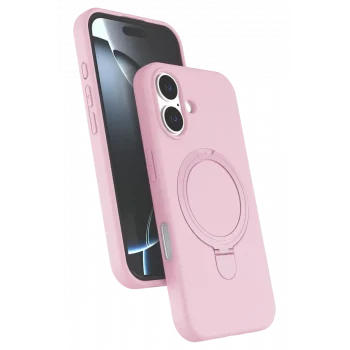 Mey İthalat®   iPhone 16 Regal Magsafe Standlı Kapak - Açık Pembe