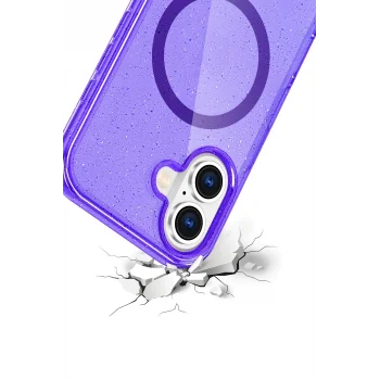 Mey İthalat® iPhone 16 Star Magsafe Kapak - Mor