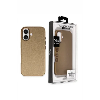 Mey İthalat®   iPhone 16 Wonder Deri Magsafe Kapak - Bronz