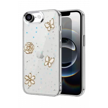 Mey İthalat®   iPhone 16E Fiyonk Desenli Kapak - Desen 10