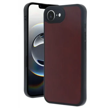 Mey İthalat®   iPhone 16E Kılıf Aras Deri Kapak - Bordo