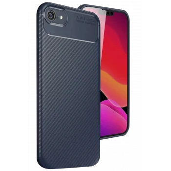 Mey İthalat®   iPhone 16E Kılıf Auto Focus Karbon Kapak - Lacivert