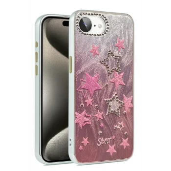 Mey İthalat®   iPhone 16E Kılıf Blade Aynalı Desenli Kapak - Desen 7