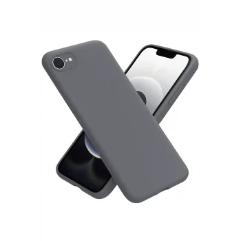 Mey İthalat®   iPhone 16E Kılıf First Silikon - Gri