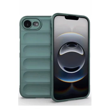 Mey İthalat®   iPhone 16E Kılıf Optimum Silikon - Koyu Yeşil