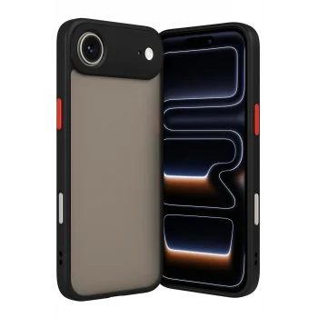 Mey İthalat®   iPhone 17 Air Kılıf Montreal Silikon Kapak - Siyah