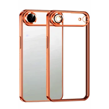 Mey İthalat®   iPhone 17 Air  Lensli Silikon - Turuncu
