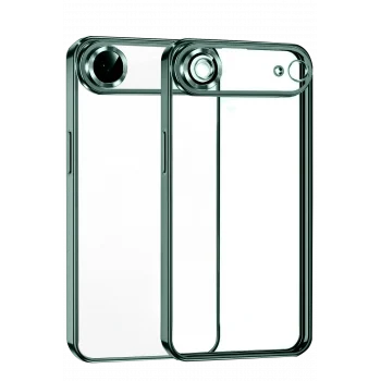 Mey İthalat®   iPhone 17 Air  Lensli Silikon - Yeşil