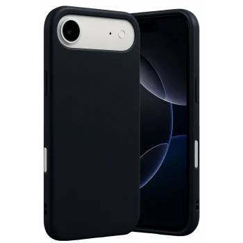 Mey İthalat®   iPhone 17 Air Nano içi Kadife Silikon - Siyah
