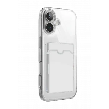 Mey İthalat®   iPhone 17 Kart Şeffaf Silikon - Şeffaf