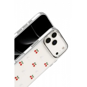 Mey İthalat®   iPhone 17 Pro Fiyonk Desenli Kapak - Desen 9