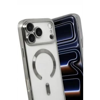 Mey İthalat®   iPhone 17 Pro Max Kross Magneticsafe Kapak - Gümüş