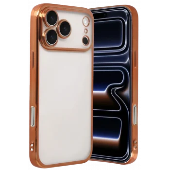 Mey İthalat®   iPhone 17 Pro Max  Lensli Silikon - Turuncu