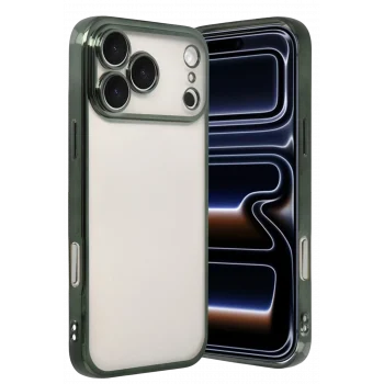 Mey İthalat®   iPhone 17 Pro Max  Lensli Silikon - Yeşil