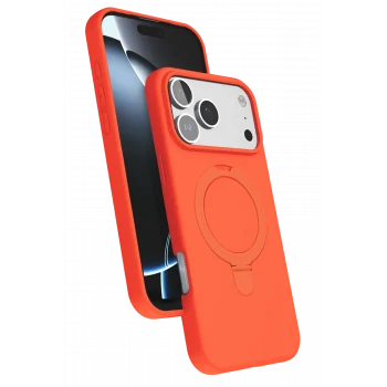 Mey İthalat®   iPhone 17 Pro Max Regal Magsafe Standlı Kapak - Turuncu
