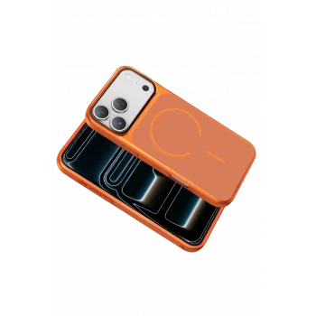 Mey İthalat®   iPhone 17 Pro Max Rush Magsafe Kapak - Turuncu