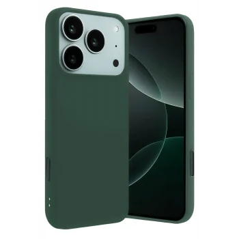 Mey İthalat®   iPhone 17 Pro Nano içi Kadife Silikon - Koyu Yeşil