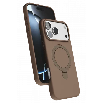 Mey İthalat®   iPhone 17 Pro Regal Magsafe Standlı Kapak - Çöl Titanyum
