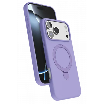 Mey İthalat®   iPhone 17 Pro Regal Magsafe Standlı Kapak - Lila