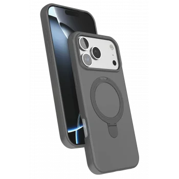 Mey İthalat®   iPhone 17 Pro Regal Magsafe Standlı Kapak - Titan Gri