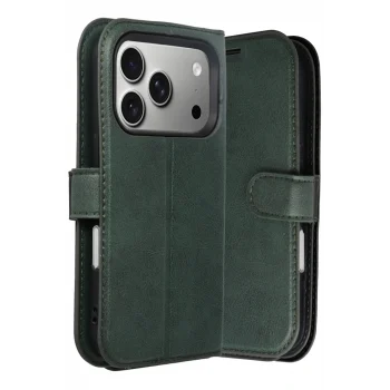 Mey İthalat®   iPhone 17 Pro Trend S Plus Kapaklı Kılıf - Yeşil