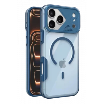 Mey İthalat®   iPhone 17 Pro Zinko Magsafe Kapak - Lacivert