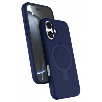 Mey İthalat®   iPhone 17 Regal Magsafe Standlı Kapak - Lacivert