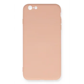 Mey İthalat®   iPhone 6 Plus Kılıf Nano içi Kadife Silikon - Pudra