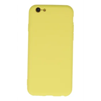 Mey İthalat®   iPhone 6 Plus Kılıf Nano içi Kadife Silikon - Sarı