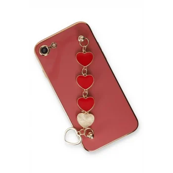 Mey İthalat®   iPhone 7 Kılıf Esila Silikon - Kırmızı