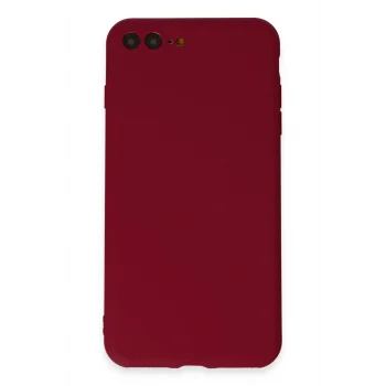 Mey İthalat®   iPhone 7 Plus Kılıf First Silikon - Bordo