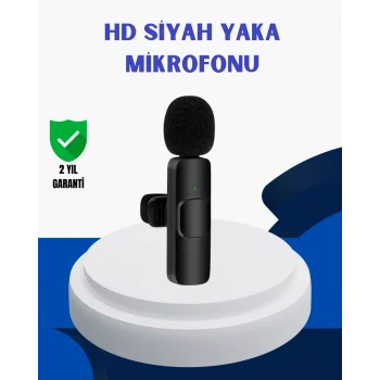 Mey İthalat® iPhone İçin Çift Mikrofonlu Telsiz Yaka Mikrofonu 360 Derece HD Ses