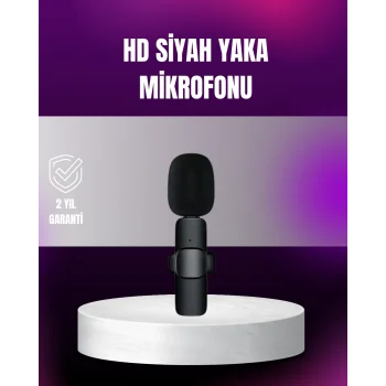 Mey İthalat® iPhone Uyumlu Çift Mikrofonlu Kablosuz Yaka Seti Profesyonel Ses