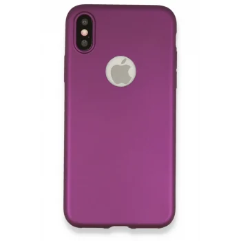 Mey İthalat®   iPhone X Kılıf First Silikon - Mürdüm