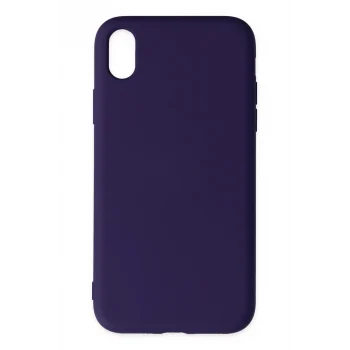 Mey İthalat®   iPhone XR Kılıf Nano içi Kadife Silikon - Mor