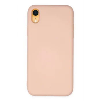 Mey İthalat®   iPhone XR Kılıf Nano içi Kadife Silikon - Pudra