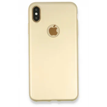 Mey İthalat®   iPhone XS Max Kılıf First Silikon - Gold