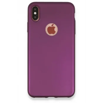 Mey İthalat®   iPhone XS Max Kılıf First Silikon - Mürdüm