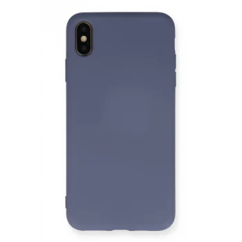 Mey İthalat®   iPhone XS Max Kılıf Nano içi Kadife Silikon - Gri