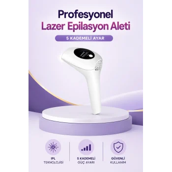 Mey İthalat® IPL Lazer Epilasyon Aleti 5 Kademeli Güç Ayarlı