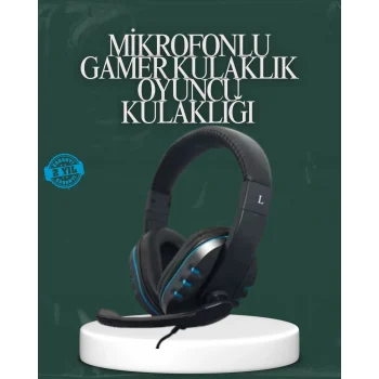 Mey İthalat® Kablolu Gaming Headset – Net Ses Ayrımı ve Ayarlanabilir Konfor