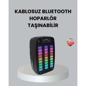 Mey İthalat® Kablosuz Bluetooth Müzik Cihazı – 2 Saat Batarya Süresi, Şık ve Taşınabilir