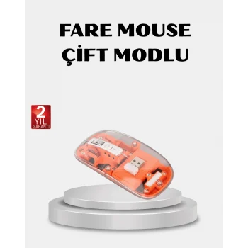 Mey İthalat® Kablosuz Çift Modlu Mouse – Bluetooth 5.0 + 2.4GHz