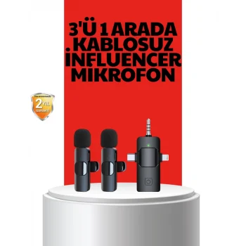 Mey İthalat® Kablosuz Mikrofon - Telefon ve Bilgisayar Uyumlu