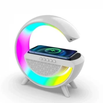 Mey İthalat® Kablosuz Şarj Standlı RGB Hoparlör