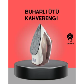 Mey İthalat® Kahverengi Buharlı Ütü 2200W Sürekli Buhar 120 g Şok Buhar