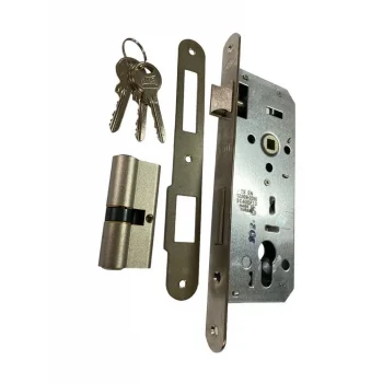 Mey İthalat® Kale Oval 15 R 40 mm Nikel Silindirli Kapı Kilidi