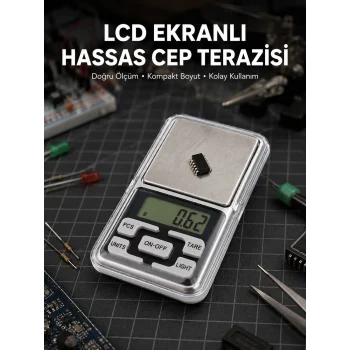 Mey İthalat® Kapaklı Dijital Cep Terazisi Hassasiyet 300 Gr Yeni Nesil